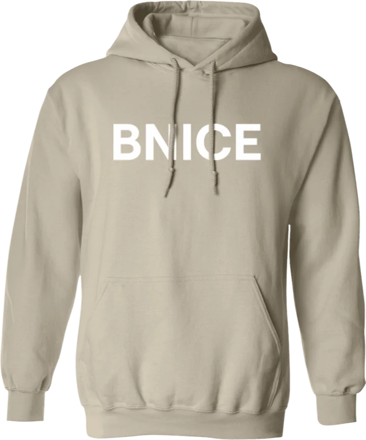 BNICE hoodie: sand hoodie with plain white BNICE